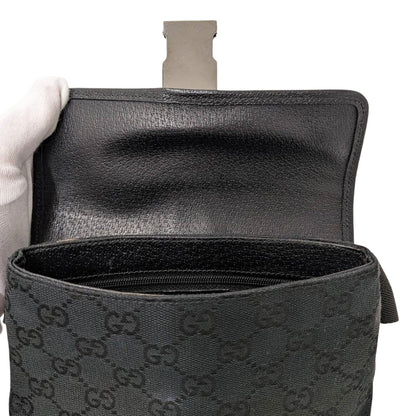 GUCCI グッチ ボディ・ウエストバッグ ブラック 131236 GGキャンバス レディース メンズ 【中古】