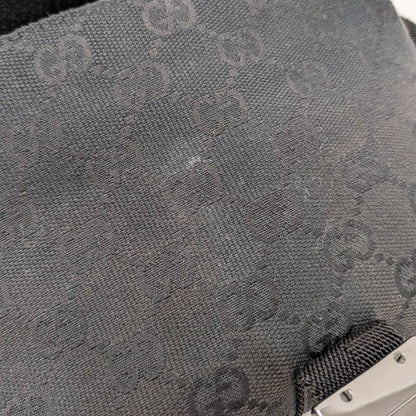 GUCCI グッチ ボディ・ウエストバッグ ブラック 131236 GGキャンバス レディース メンズ 【中古】