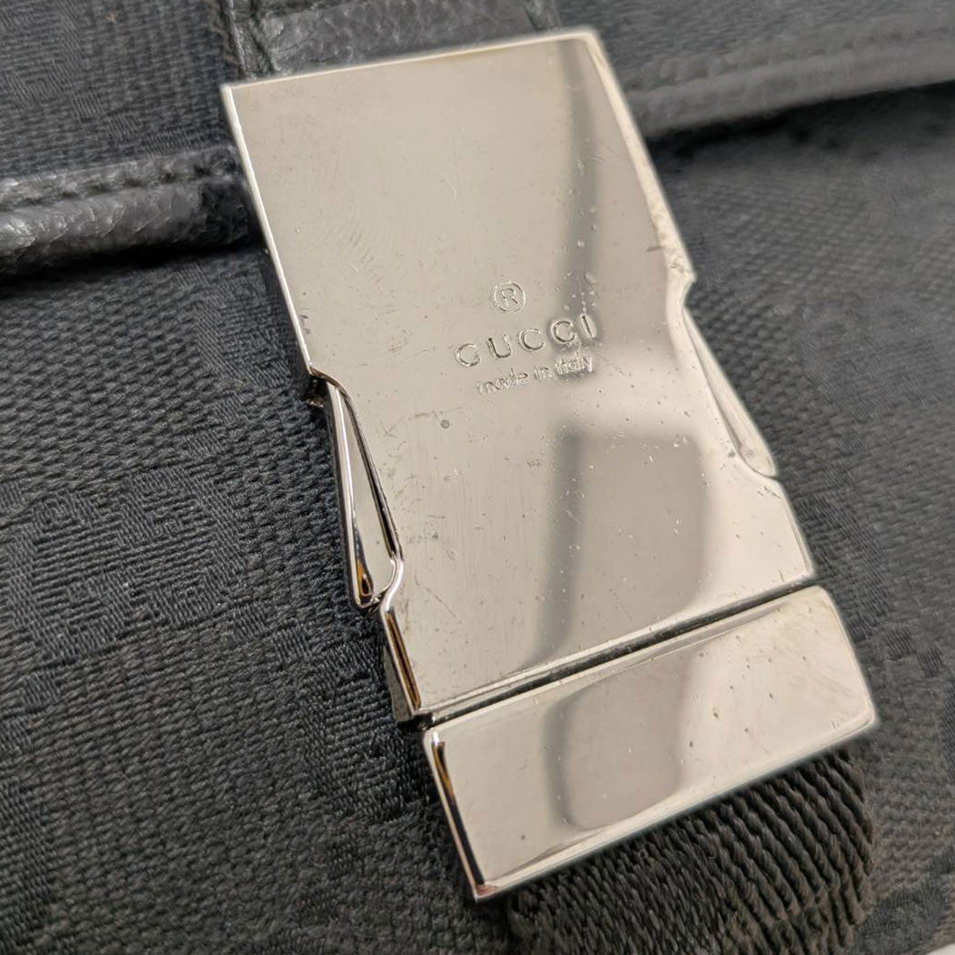 GUCCI グッチ ボディ・ウエストバッグ ブラック 131236 GGキャンバス レディース メンズ 【中古】
