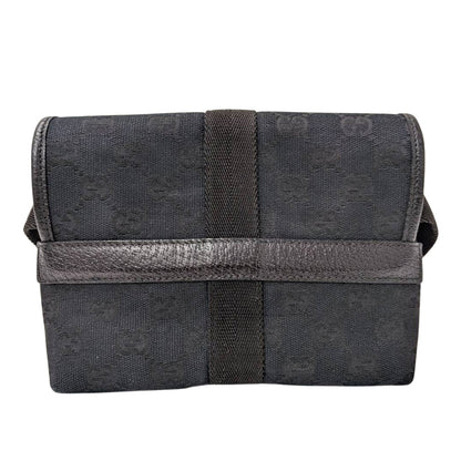 GUCCI グッチ ボディ・ウエストバッグ ブラック 131236 GGキャンバス レディース メンズ 【中古】
