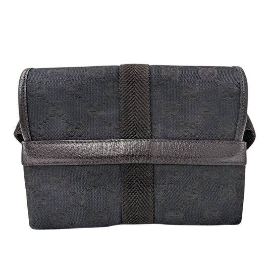 GUCCI グッチ ボディ・ウエストバッグ ブラック 131236 GGキャンバス レディース メンズ 【中古】
