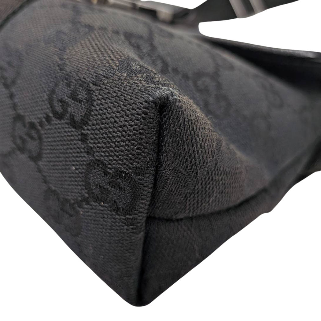 GUCCI グッチ ボディ・ウエストバッグ ブラック 131236 GGキャンバス レディース メンズ 【中古】