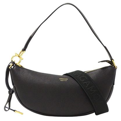 Ferragamo フェラガモ 2wayバッグ ガンチーニ ブラック レザー レディース 【中古】