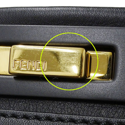 FENDI フェンディ ピーカブー レギュラー 2wayバッグ ブラック レザー レディース 【中古】