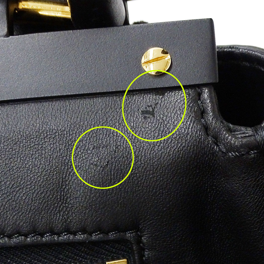 FENDI フェンディ ピーカブー レギュラー 2wayバッグ ブラック レザー レディース 【中古】