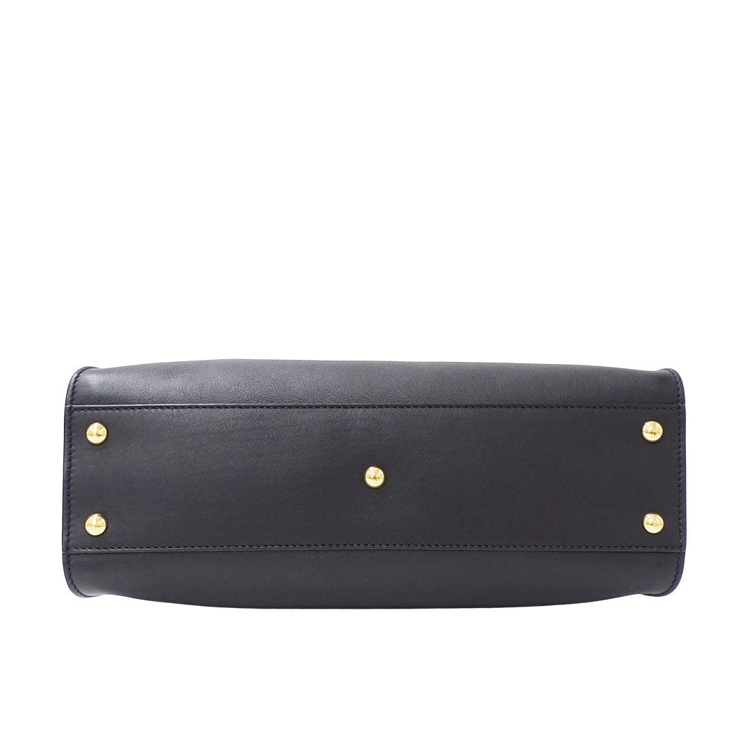 FENDI フェンディ ピーカブー レギュラー 2wayバッグ ブラック レザー レディース 【中古】