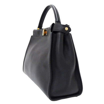 FENDI フェンディ ピーカブー レギュラー 2wayバッグ ブラック レザー レディース 【中古】
