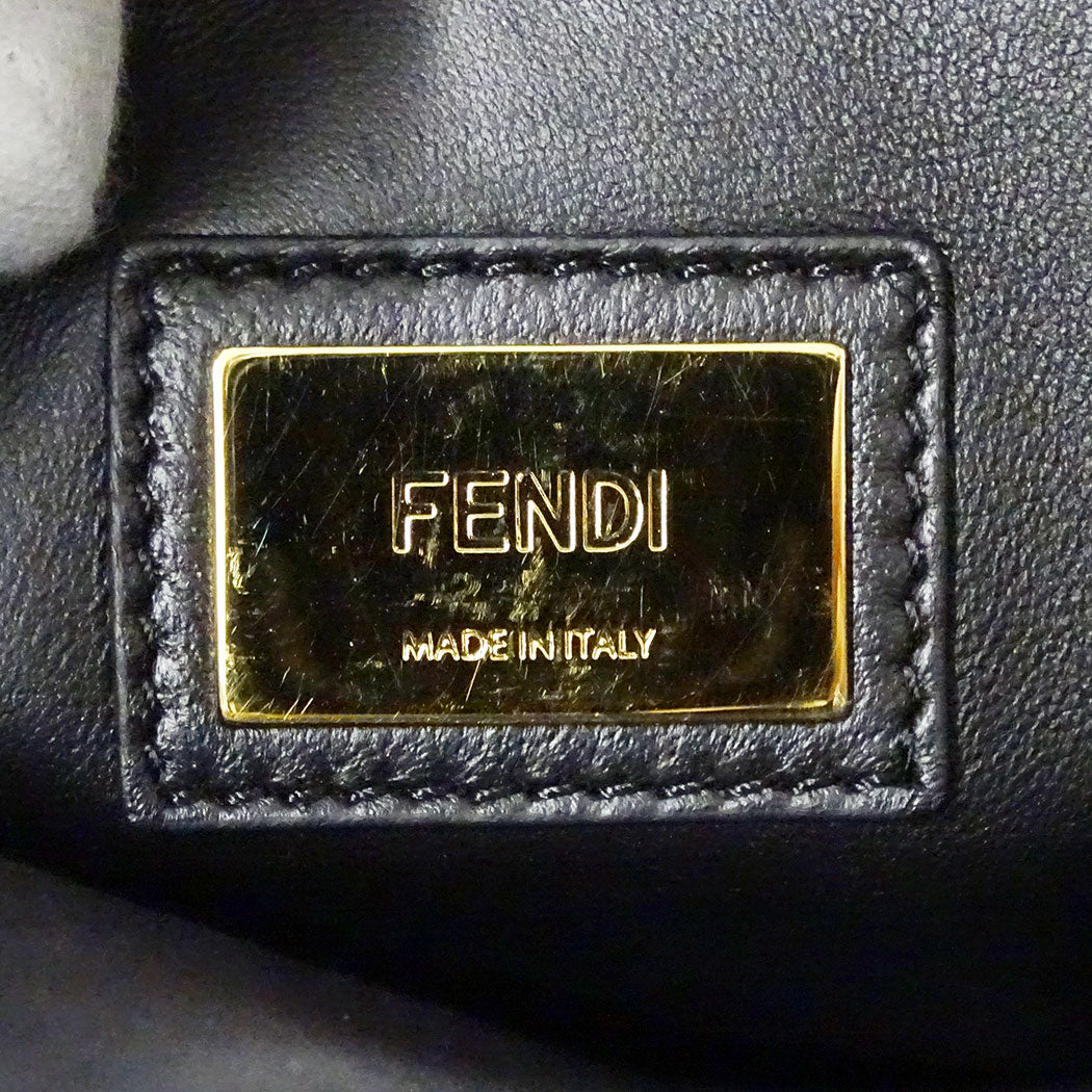 FENDI フェンディ ピーカブー レギュラー 2wayバッグ ブラック レザー レディース 【中古】