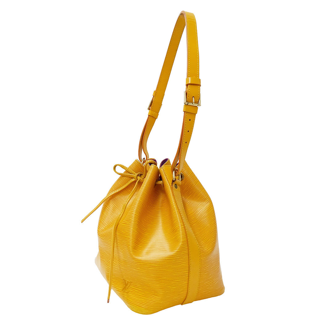 LOUIS VUITTON ルイ・ヴィトン プチ・ノエ ショルダーバッグ タッシリイエロー M44109 エピレザー レディース 【中古】