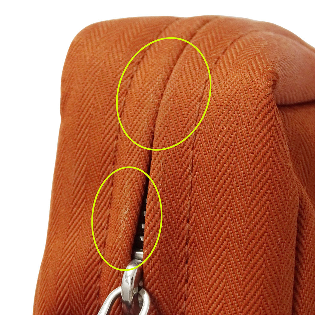 HERMES エルメス アカプルコ バンドリエールMM ショルダーバッグ トワルシェブロン シルバー金具 キャンバス レディース 【中古】