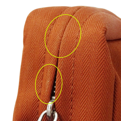 HERMES エルメス アカプルコ バンドリエールMM ショルダーバッグ トワルシェブロン シルバー金具 キャンバス レディース 【中古】