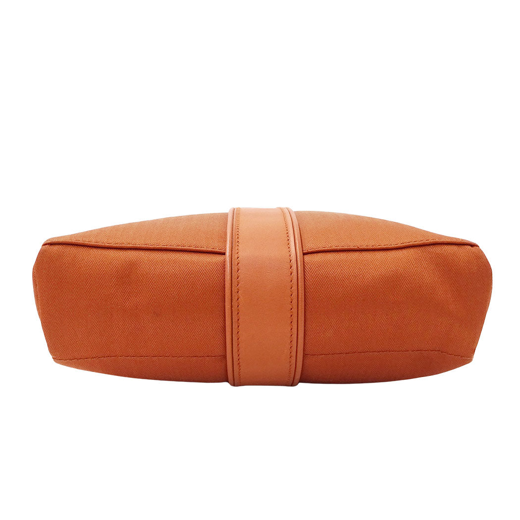 HERMES エルメス アカプルコ バンドリエールMM ショルダーバッグ トワルシェブロン シルバー金具 キャンバス レディース 【中古】