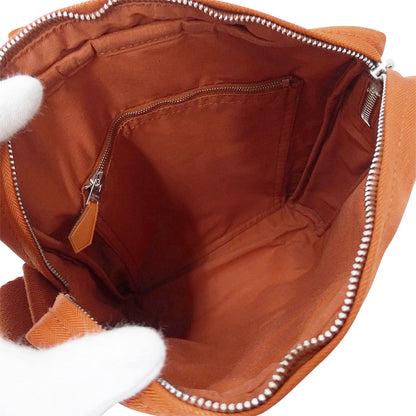 HERMES エルメス アカプルコ バンドリエールMM ショルダーバッグ トワルシェブロン シルバー金具 キャンバス レディース 【中古】