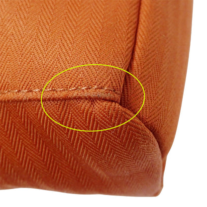 HERMES エルメス アカプルコ バンドリエールMM ショルダーバッグ トワルシェブロン シルバー金具 キャンバス レディース 【中古】