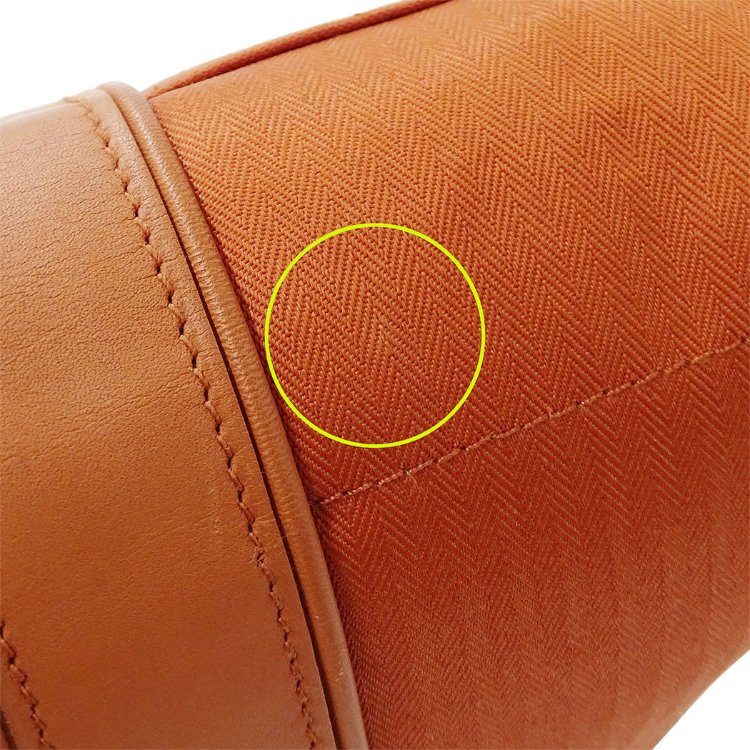 HERMES エルメス アカプルコ バンドリエールMM ショルダーバッグ トワルシェブロン シルバー金具 キャンバス レディース 【中古】