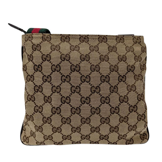 GUCCI グッチ ショルダーバッグ ベージュ ブラウン 146309 GGキャンバス メンズ 【中古】