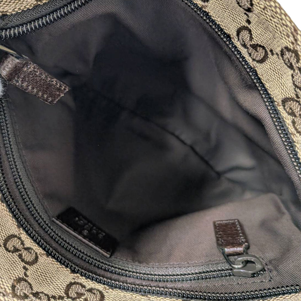 GUCCI グッチ ショルダーバッグ ベージュ ブラウン 146309 GGキャンバス メンズ 【中古】