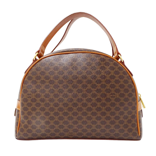 CELINE セリーヌ ハンドバッグ マカダム ブラウン PVC レディース 【中古】