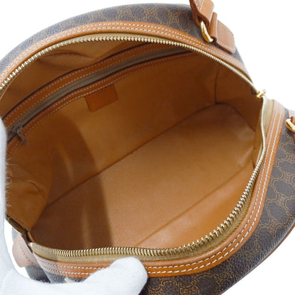 CELINE セリーヌ ハンドバッグ マカダム ブラウン PVC レディース 【中古】