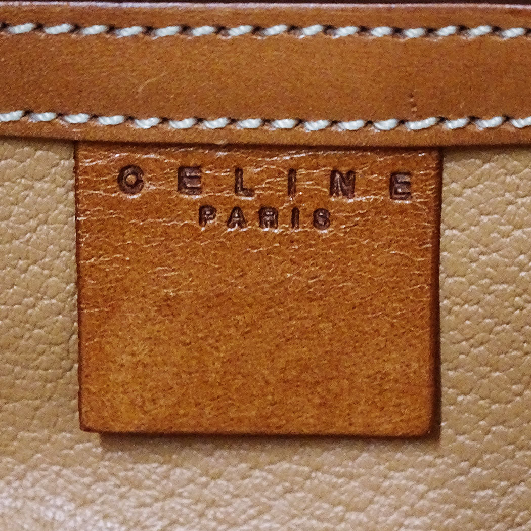 CELINE セリーヌ ハンドバッグ マカダム ブラウン PVC レディース 【中古】