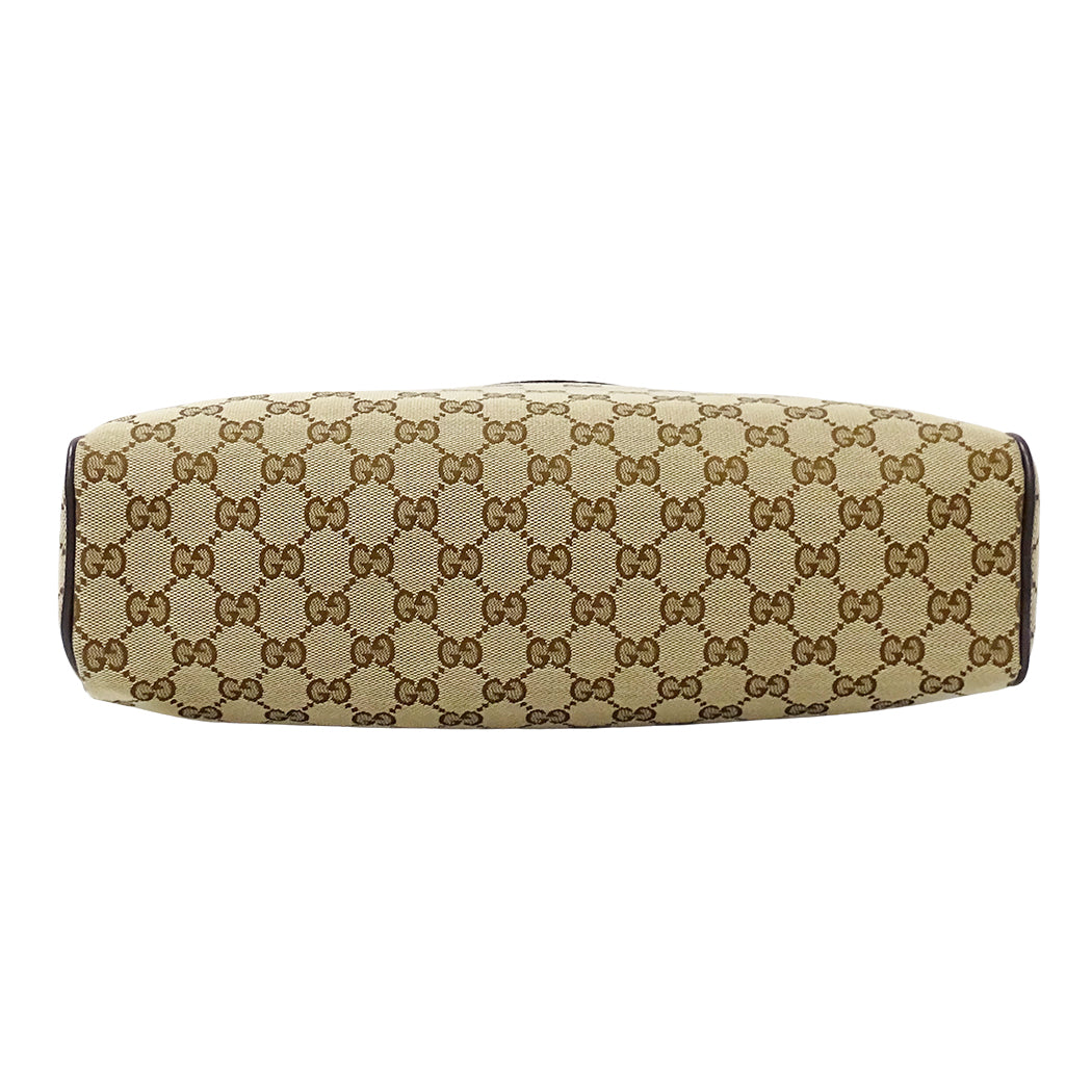 GUCCI グッチ ショルダーバッグ ベージュ ブラウン 449173 GGキャンバス メンズ 【中古】