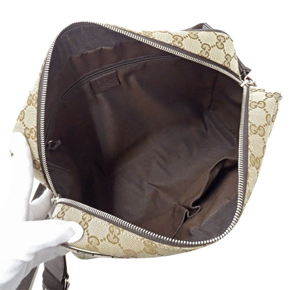 GUCCI グッチ ショルダーバッグ ベージュ ブラウン 449173 GGキャンバス メンズ 【中古】