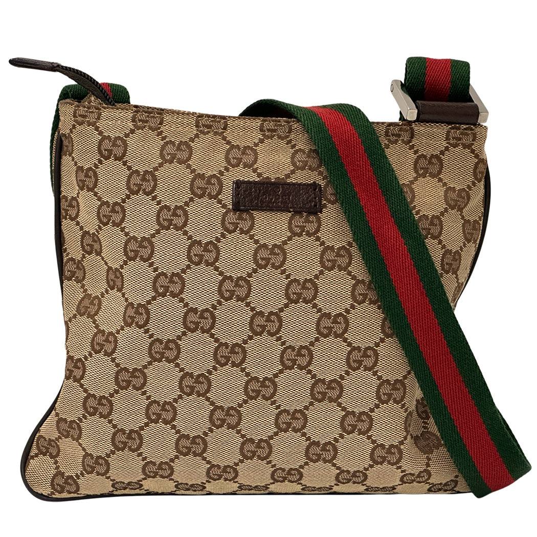 GUCCI グッチ ショルダーバッグ GGキャンバス ブラウン 146309 レディース 【中古】