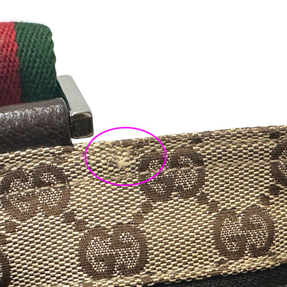 GUCCI グッチ ショルダーバッグ GGキャンバス ブラウン 146309 レディース 【中古】