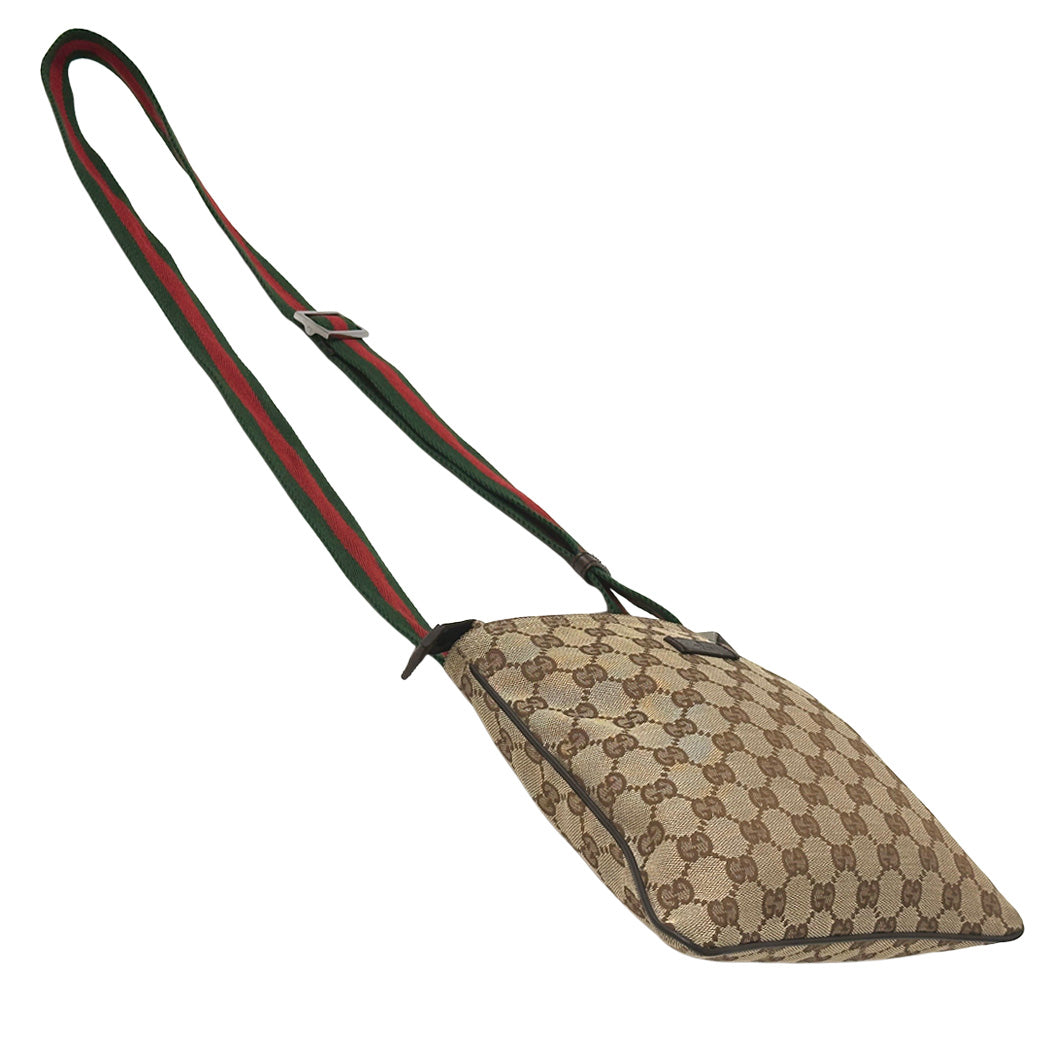 GUCCI グッチ ショルダーバッグ GGキャンバス ブラウン 146309 レディース 【中古】