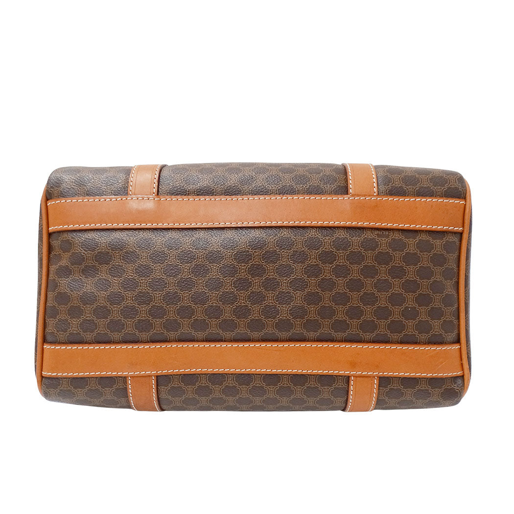 CELINE セリーヌ ハンドバッグ マカダム ブラウン レディース 【中古】