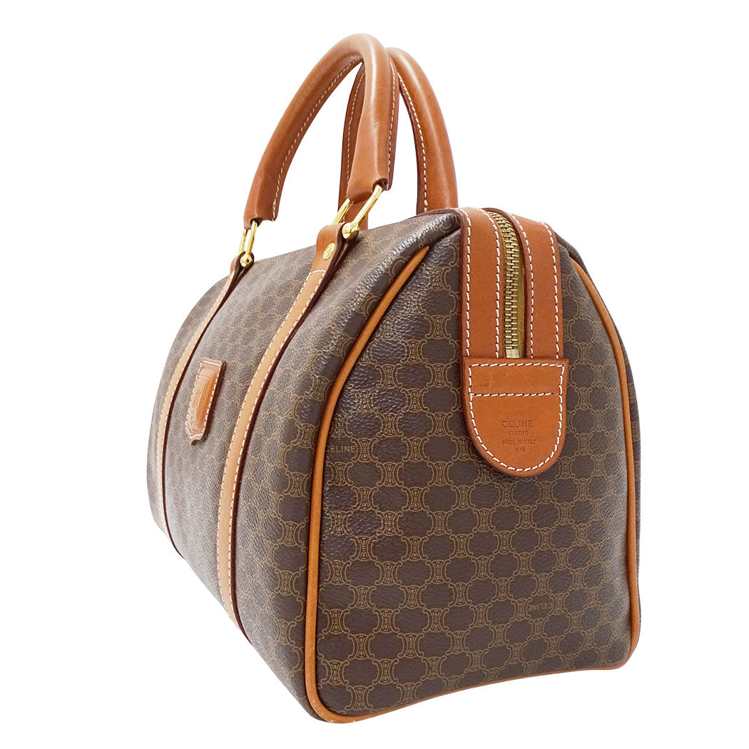 CELINE セリーヌ ハンドバッグ マカダム ブラウン レディース 【中古】