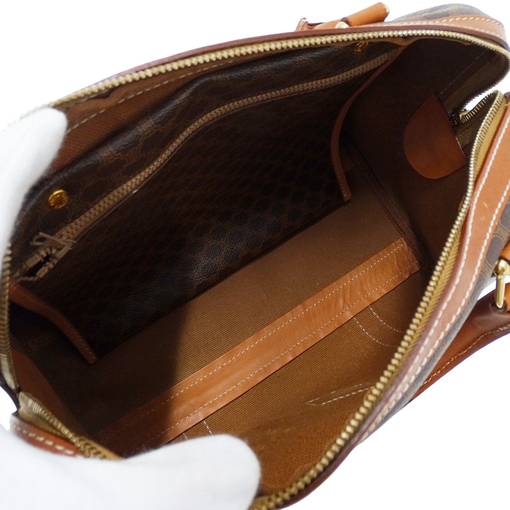 CELINE セリーヌ ハンドバッグ マカダム ブラウン レディース 【中古】