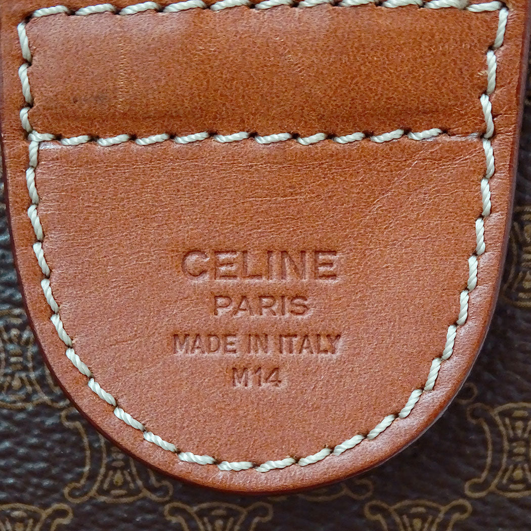 CELINE セリーヌ ハンドバッグ マカダム ブラウン レディース 【中古】