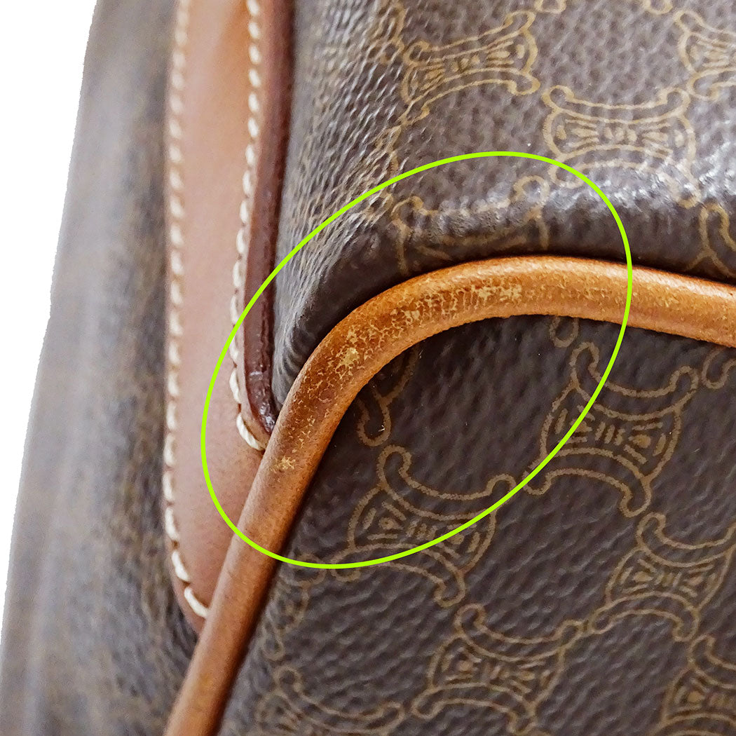 CELINE セリーヌ ハンドバッグ マカダム ブラウン レディース 【中古】