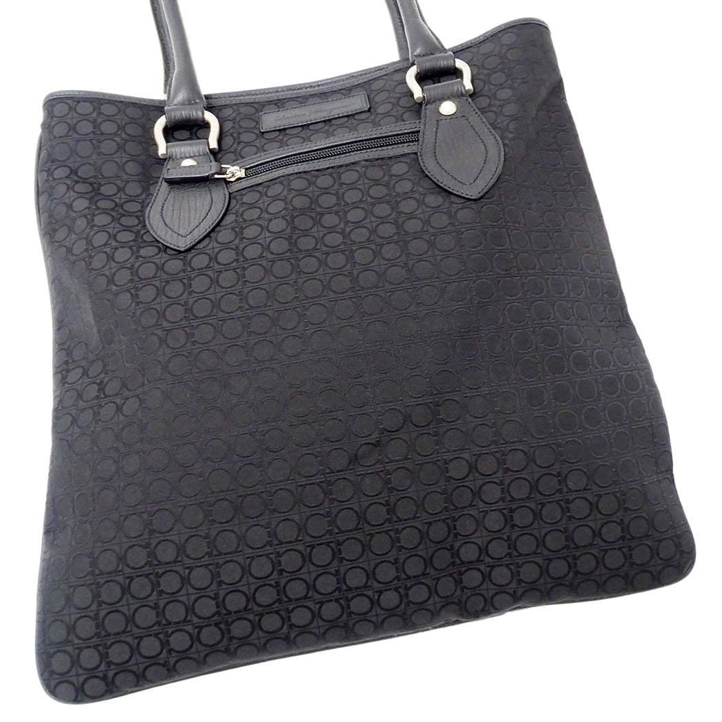 Ferragamo フェラガモ トートバッグ ブラック AU-24 5553 ナイロン レディース 【中古】
