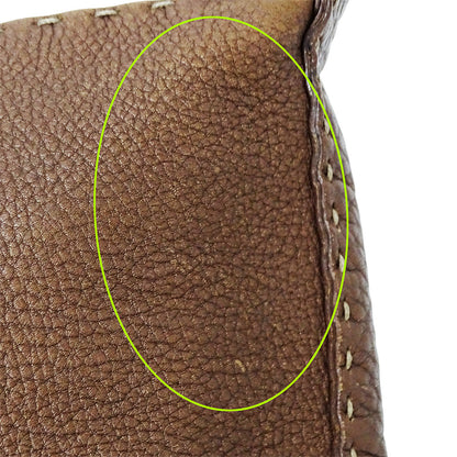 FENDI フェンディ ショルダーバッグ セレリア ブラウン レザー レディース 【中古】