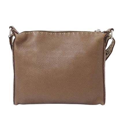 FENDI フェンディ ショルダーバッグ セレリア ブラウン レザー レディース 【中古】
