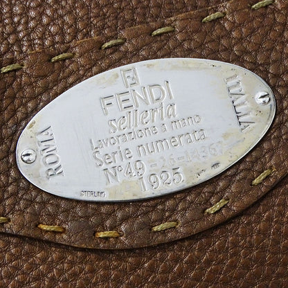 FENDI フェンディ ショルダーバッグ セレリア ブラウン レザー レディース 【中古】