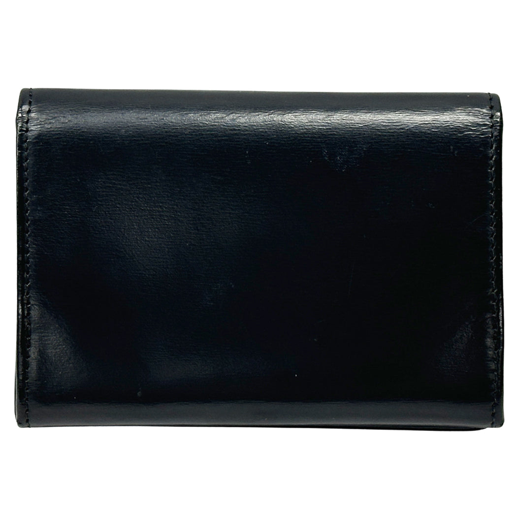 Cartier カルティエ カードケース パシャ ブラック シルバー レザー メンズ 名刺入れ 【中古】