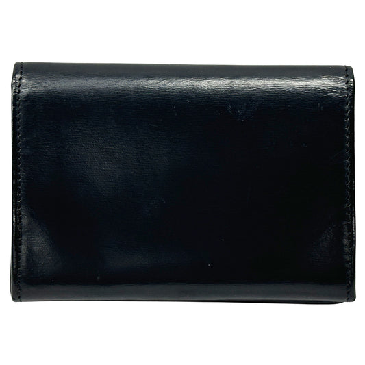 Cartier カルティエ カードケース パシャ ブラック シルバー レザー メンズ 名刺入れ 【中古】