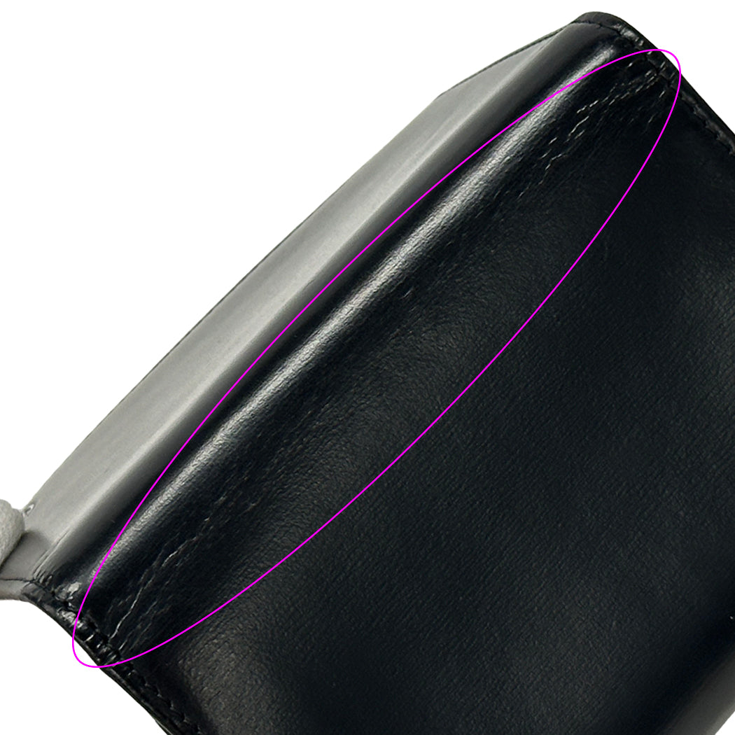 Cartier カルティエ カードケース パシャ ブラック シルバー レザー メンズ 名刺入れ 【中古】