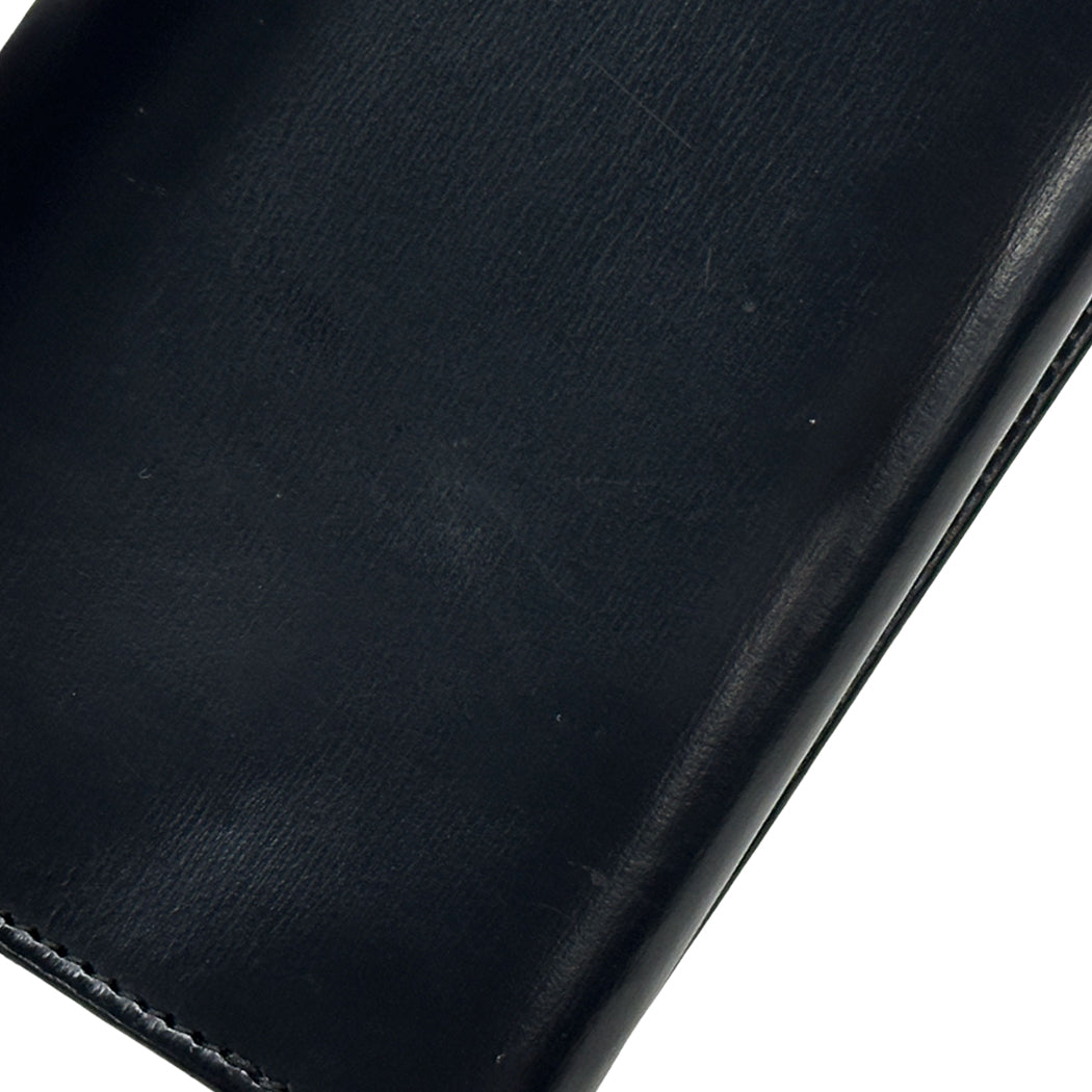 Cartier カルティエ カードケース パシャ ブラック シルバー レザー メンズ 名刺入れ 【中古】