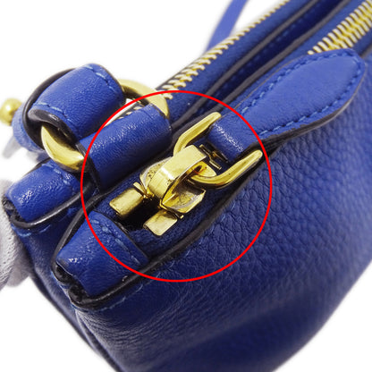 PRADA プラダ ショルダーバッグ ブルー レザー レディース 【中古】