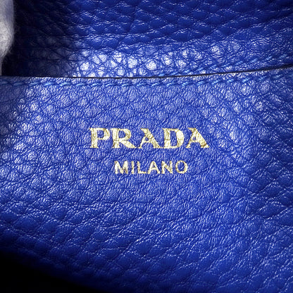 PRADA プラダ ショルダーバッグ ブルー レザー レディース 【中古】