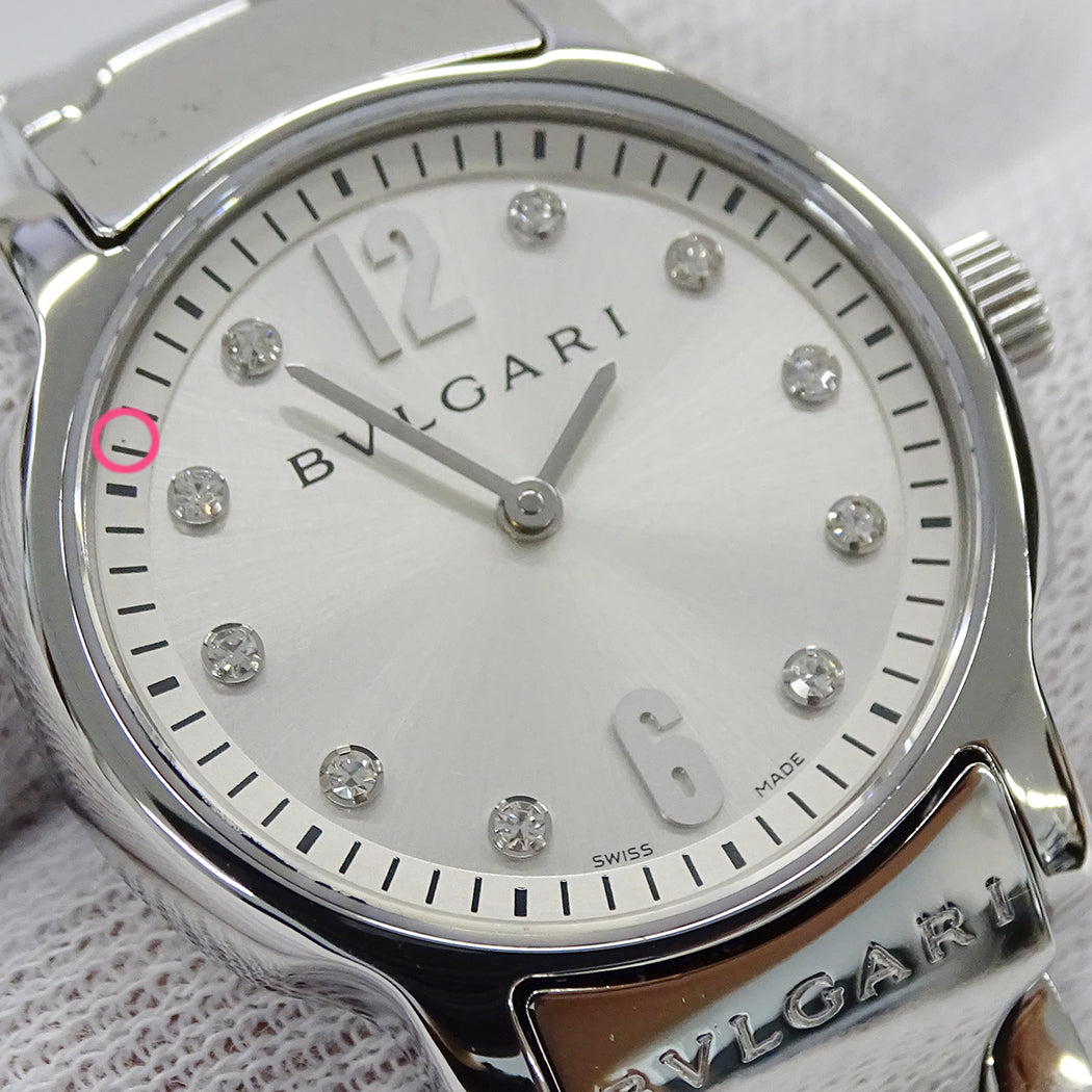 BVLGARI ブルガリ ソロテンポ ST29S レディース 腕時計 クオーツ QZ ステンレス ダイヤモンド 磨き済み【中古】