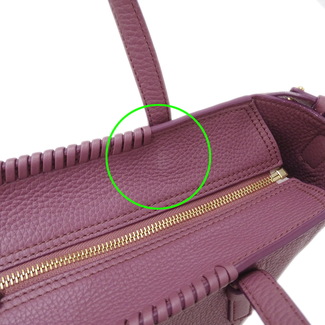 Ferragamo フェラガモ マルタ 2wayバッグ パープル ピンク GG-21G715 レザー レディース 【中古】