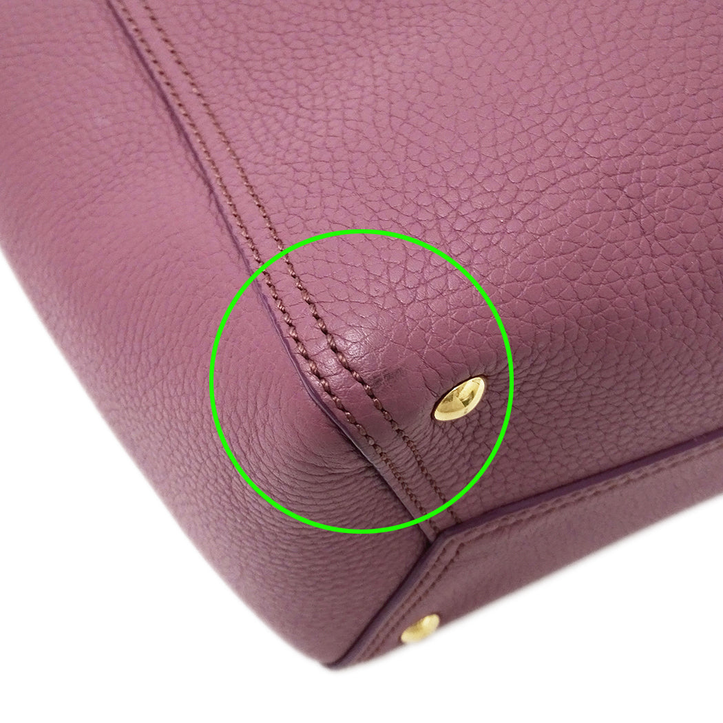 Ferragamo フェラガモ マルタ 2wayバッグ パープル ピンク GG-21G715 レザー レディース 【中古】
