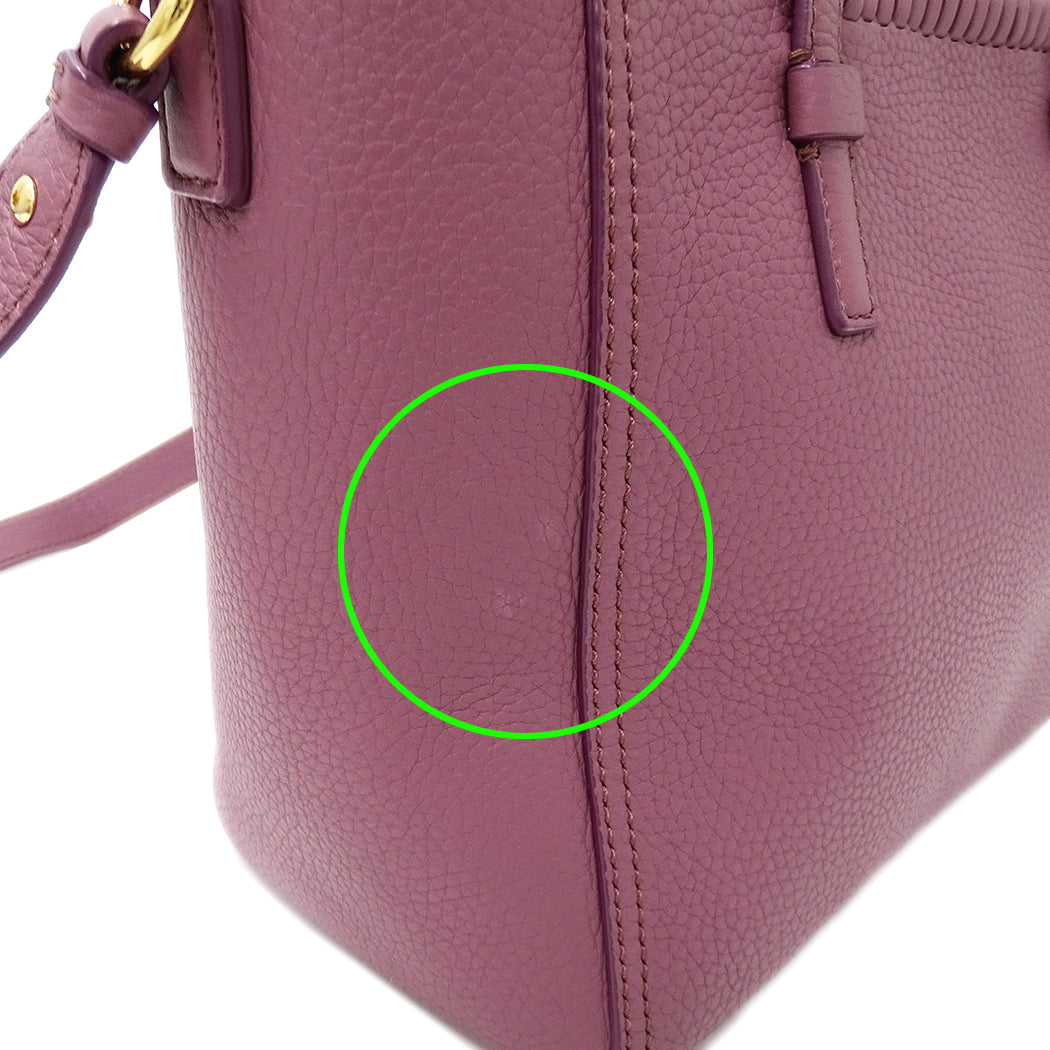 Ferragamo フェラガモ マルタ 2wayバッグ パープル ピンク GG-21G715 レザー レディース 【中古】