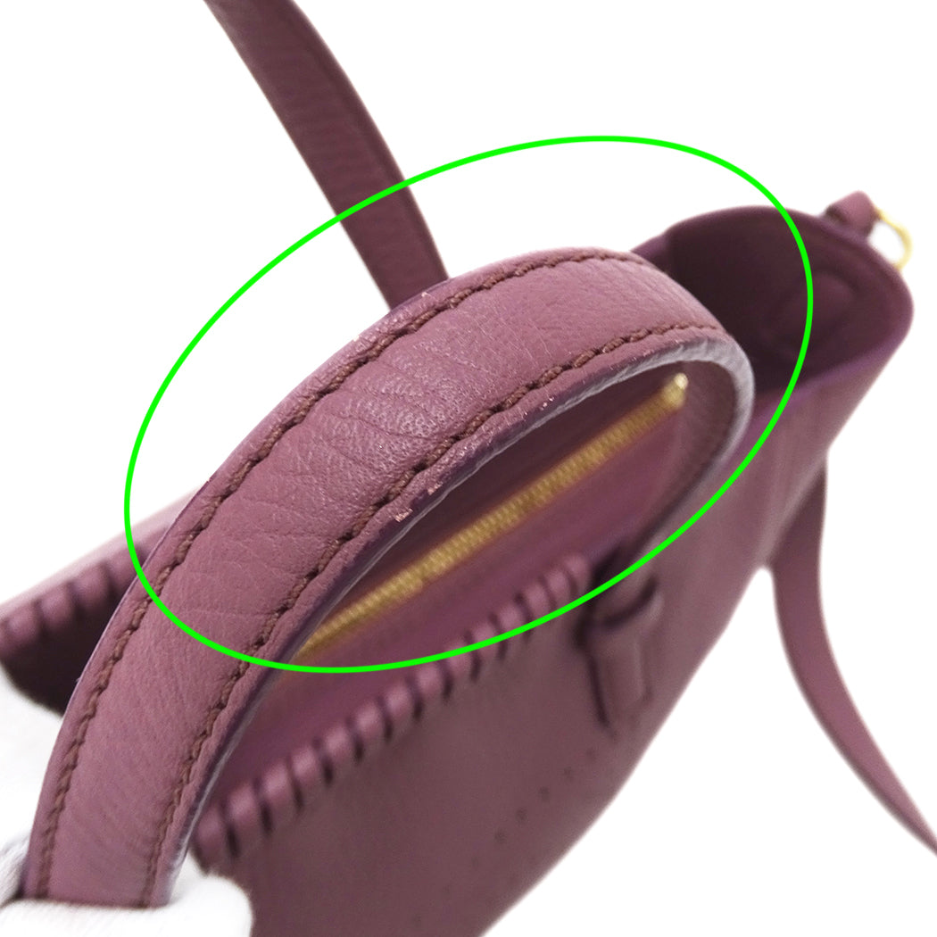 Ferragamo フェラガモ マルタ 2wayバッグ パープル ピンク GG-21G715 レザー レディース 【中古】