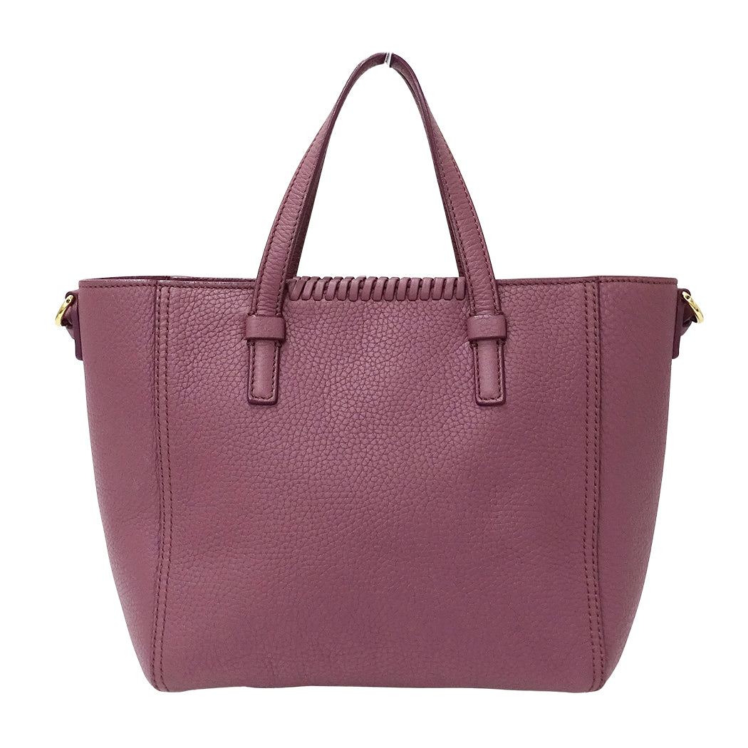 Ferragamo フェラガモ マルタ 2wayバッグ パープル ピンク GG-21G715 レザー レディース 【中古】